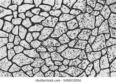 Vector background, stone wall, shades of gray
