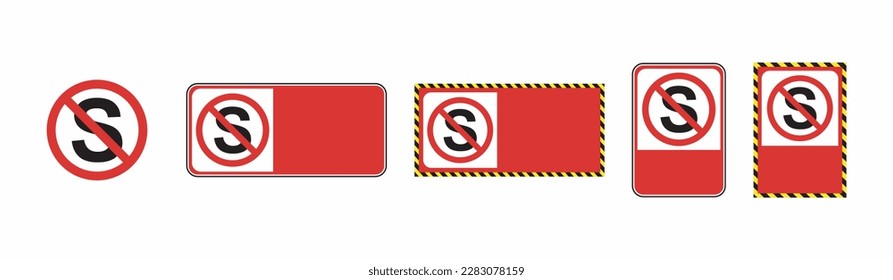 vector and background stop sign prohibited