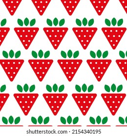 Vector background strawberry, color red flat style