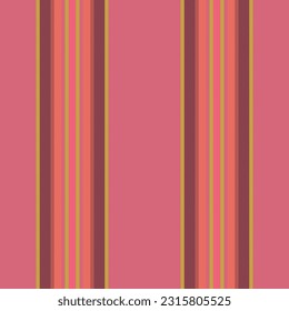 Vector background stripe of textile fabric pattern with a vertical seamless lines texture in red and dark colors.