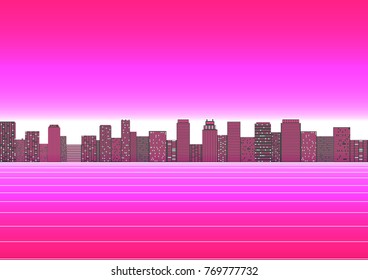 vector background in style of 80's
