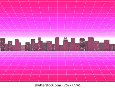 vector background in style of 80's
