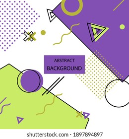 Fondo vectorial al estilo de Memphis nuevos. Patrón geométrico para banners, tarjetas.