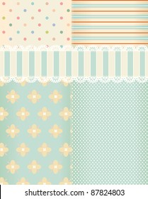 Vector background in style shabby chic