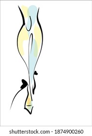 
VECTOR Background with a
stylish  original hand-drawn graphics sketch with beautiful young girl model legs for design beauty logo 