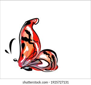 
VECTOR Background with a
stylish  original handmade graphics sketch graphic with Beautiful butterfly for design  logo 
