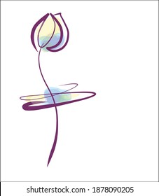 
VECTOR Background with a
stylish  original hand-drawn sketch graphics graphic with beautiful lotus  for religion design logo 
