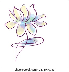
VECTOR Background with a
stylish  original hand-drawn sketch graphics graphic with beautiful lotus  for religion design logo 
