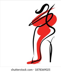 
VECTOR Background with a
stylish  original hand-drawn sketch graphics with beautiful shoes for fashion design logo 