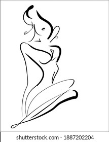 
Fondo del VECTOR con un
diseño original y elegante de dibujos gráficos dibujados a mano con el hermoso modelo de chica joven en bikini para el logo de diseño de moda 