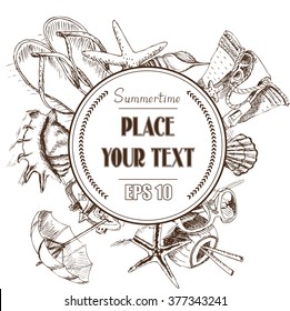 Vector background - summer journey