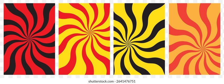 Vector background sun ray with orange, yellow and other retro color. Sun rays Retro vintage style on Transparent background, Sunburst Pattern Background. Rays. Summer Banner Vector illustration. EPS10