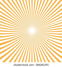 Vector background sun rays with white and orange color.