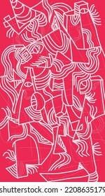 Vector background with surreal and graffiti style
