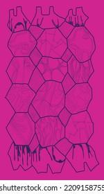 Vector background with surreal and graffiti style