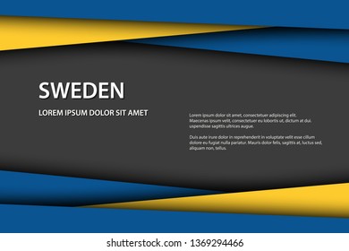 Vector background with Swedish colors and free grey space for your text, Swedish flag, Made in Sweden, Swedish icon and symbol