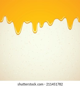 Vector background with sweet chocolate cream pie and copy space for greeting text