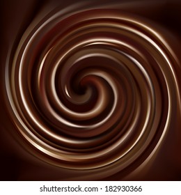 Vector Background Of Swirling Chocolate Texture 