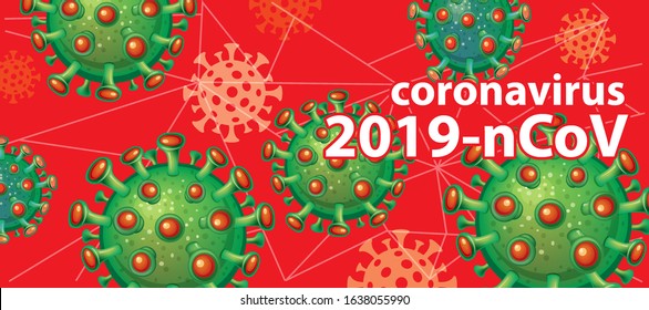 Vector background with symbol of Coronavirus