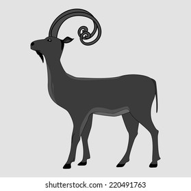 Vector background with the symbol of the upcoming year 2015 goat