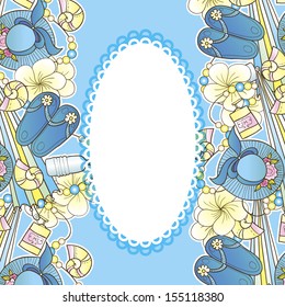 Vector  background with symbols of holidays