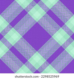 Vector background tartan. Fabric seamless texture. Textile plaid pattern check in light and turquoise colors.
