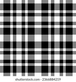 Vector background tartan of textile fabric check with a seamless pattern plaid texture in gray and black colors.