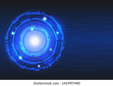 Vector Background of Technology Circles for Digital Technology Concept