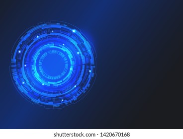 Vector Background of Technology Circles for Digital Technology Concept