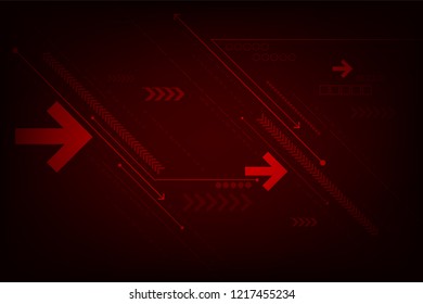 Vector background technology in the concept of arrows.
