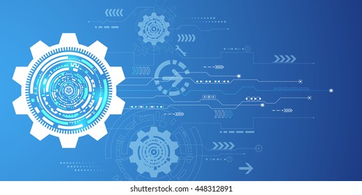 Vector background technology in the concept of gears.