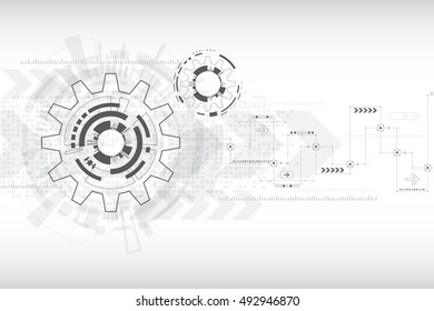 Vector background technology in the concept of gears.