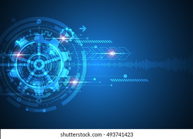 Vector background technology in the concept of gears.
