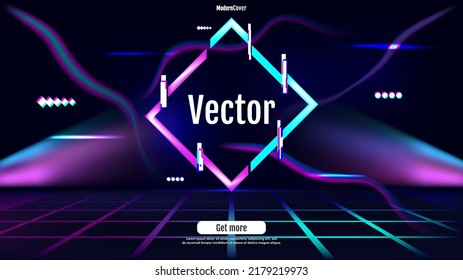 Vector background. Technology, deep learning and big data concept. Abstract visual for screen template. Design for wallpaper, background.