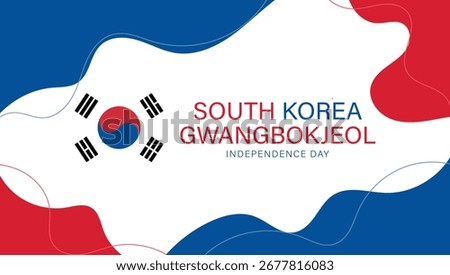 Vector background template commemorating Gwangbokjeol, South Korea's National Liberation Day