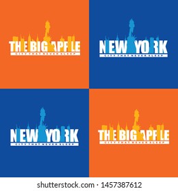 Vector background template design with New York theme