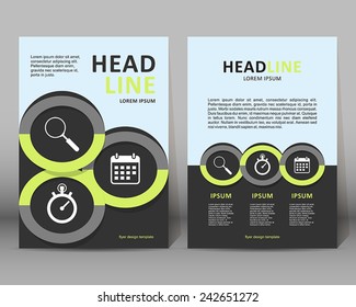 Vector background template. Modern brochure design/layout for magazine, brochure, flyer, cover in A4 size.