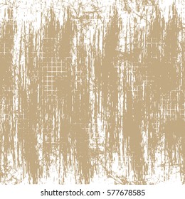 Vector background. Template, old style vintage design. Graphic illustration. Brown Grungy textured background with attrition, cracks and ambrosia