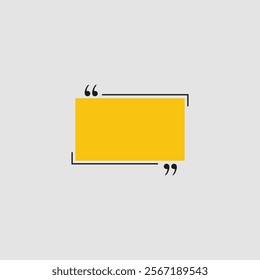 Vector background template for quote with bracket. Quote text form for motivation inspiration. Empty frame for messages. Business card template information text message. Vector illustration. EPS 10 AI