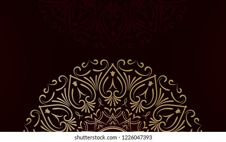 Vector background templates with round ornaments elements. Mandala art ornaments