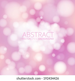 Vector background with tender pink colorful bokeh