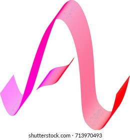 Vector background text letter A