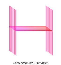 Vector background text letter H