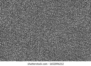 Vector background. Texture of old pattern in black and white colors. It consists of chips of marble, quartz, granite, poured with a cementitious binder