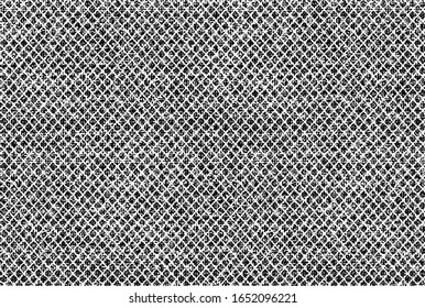 Vector background. Texture of old pattern in black and white colors. It consists of chips of marble, quartz, granite, poured with a cementitious binder