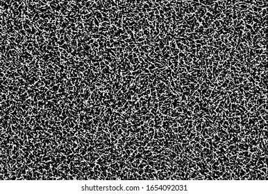 Vector background. Texture of old pattern in black and white colors. It consists of chips of marble, quartz, granite, poured with a cementitious binder