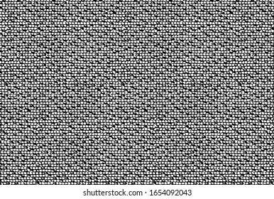 Vector background. Texture of old pattern in black and white colors. It consists of chips of marble, quartz, granite, poured with a cementitious binder