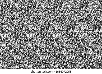 Vector background. Texture of old pattern in black and white colors. It consists of chips of marble, quartz, granite, poured with a cementitious binder
