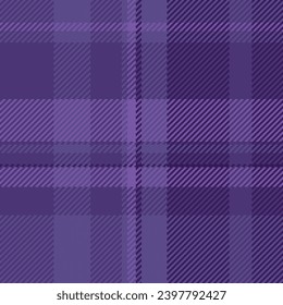 Vector background texture of pattern check seamless with a fabric tartan textile plaid in violet and indigo colors.