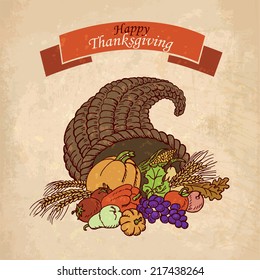 Vector background Thanksgiving Day. Greeting Card